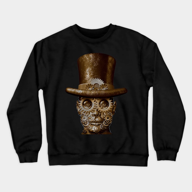 Steampunk Man Crewneck Sweatshirt by lightidea